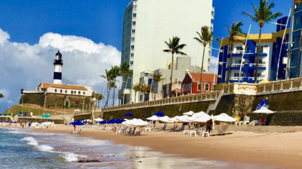 Apart Flat Farol da Barra Salvador Exterior foto